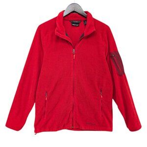 Marmot Polartec Reactor Jacket Mens Red Fleece Full Zip Pockets Lightweight Sz L